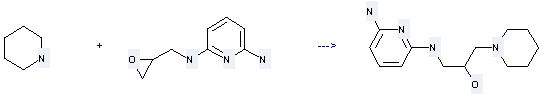 Piperidine can be used to produce 1-(6-amino-pyridin-2-ylamino)-3-piperidin-1-yl-propan-2-ol by heating